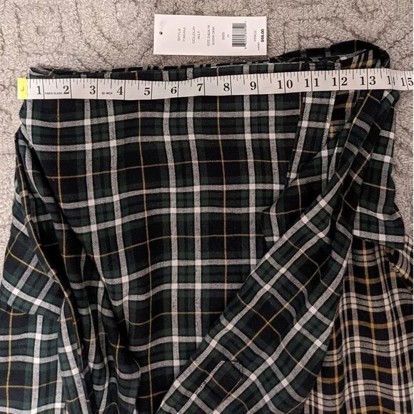New FRENCH CONNECTION  Este Plaid A-line Skirt green 4 @R - Picture 3 of 7